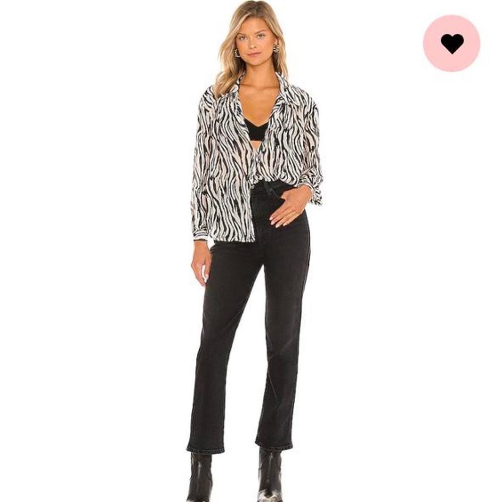 Free People Ciara zebra printed button up 🤍 - Picture 2 of 4